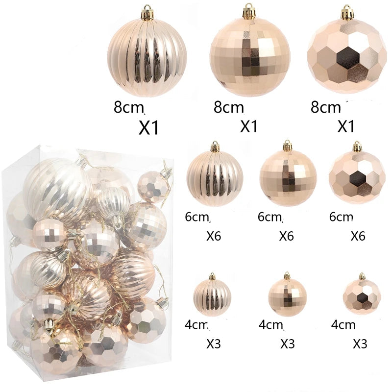 Lot de Boules de Noël Champagne