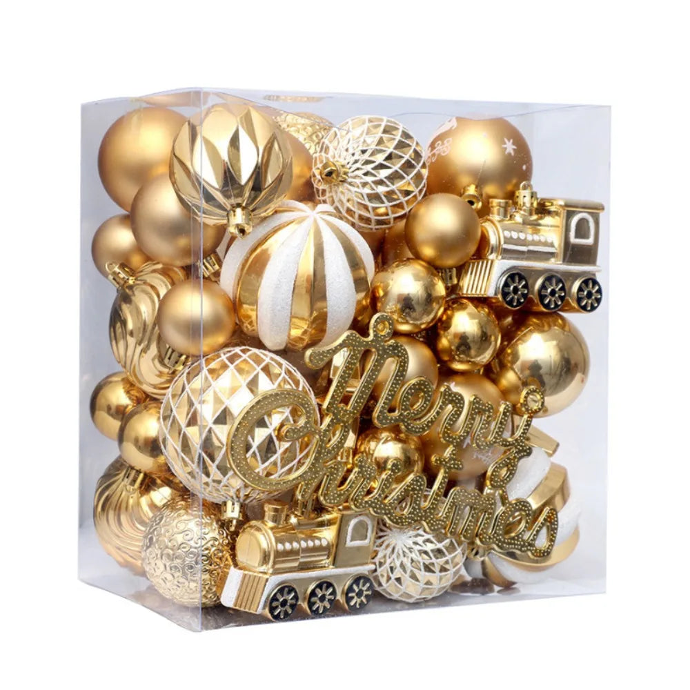 Lot de Boules de Noël Dorées Design