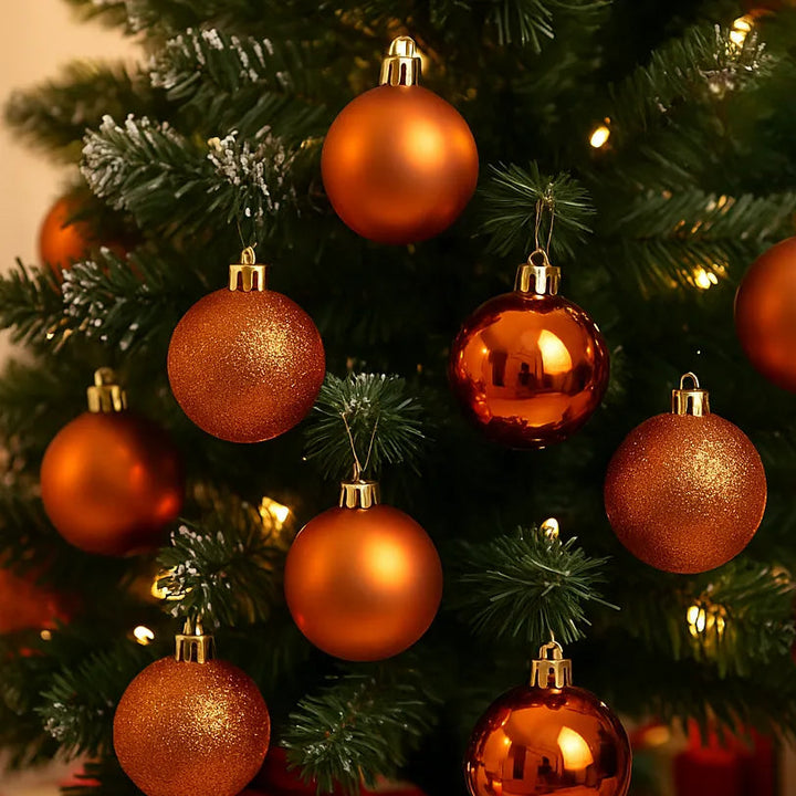 Lot de Boules de Noël Orange