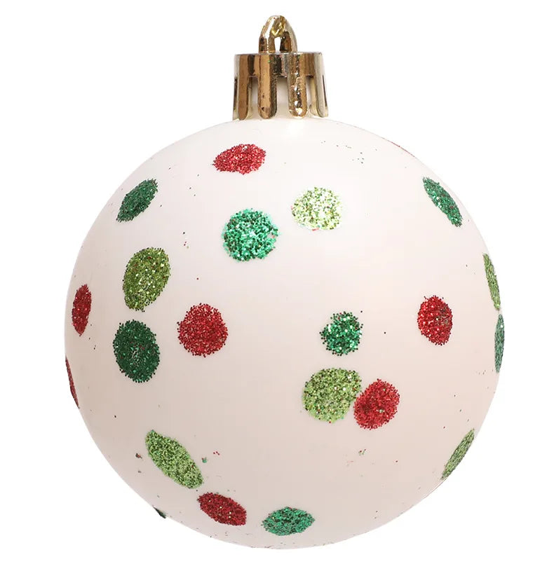 Lot de Boules de Noël à Pois