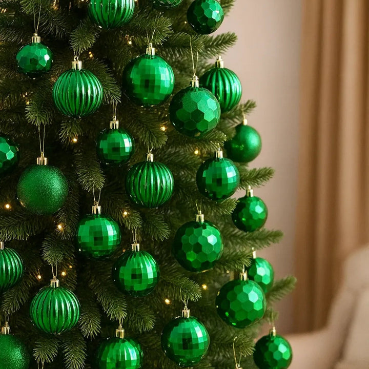 Lot de Boules de Noël Vertes