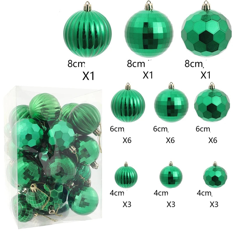 Lot de Boules de Noël Vertes