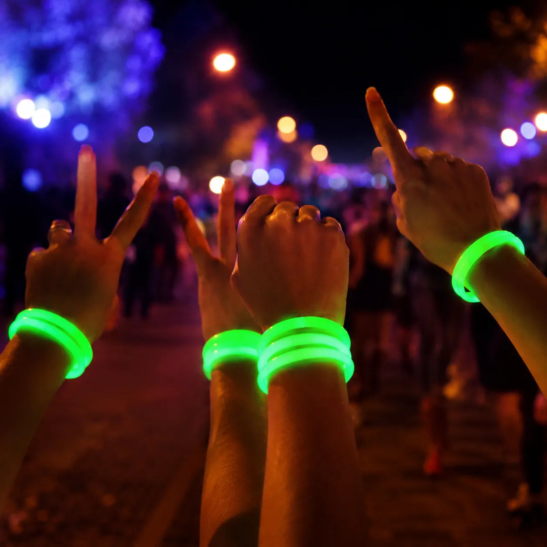 Lot de Bracelets Festifs Verts Lumineux Moderne