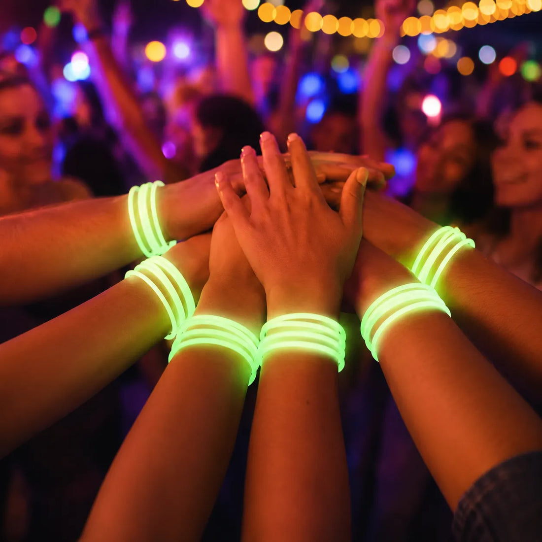 Lot de Bracelets Fluorescents Verts Festif