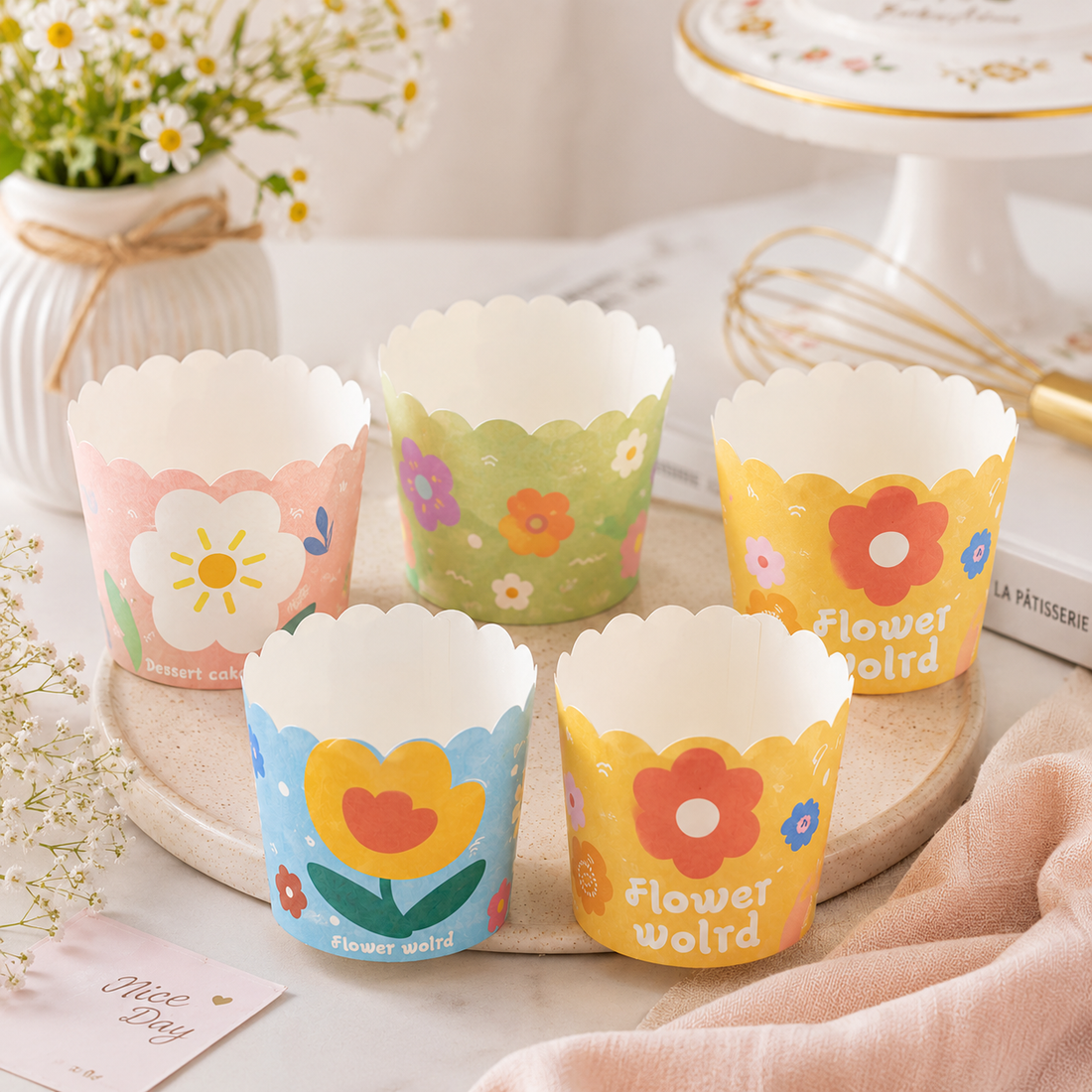 Lot de Caissettes à muffin Fleur Harmonieux