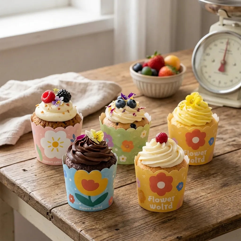 Lot de Caissettes à muffin Fleur Unique