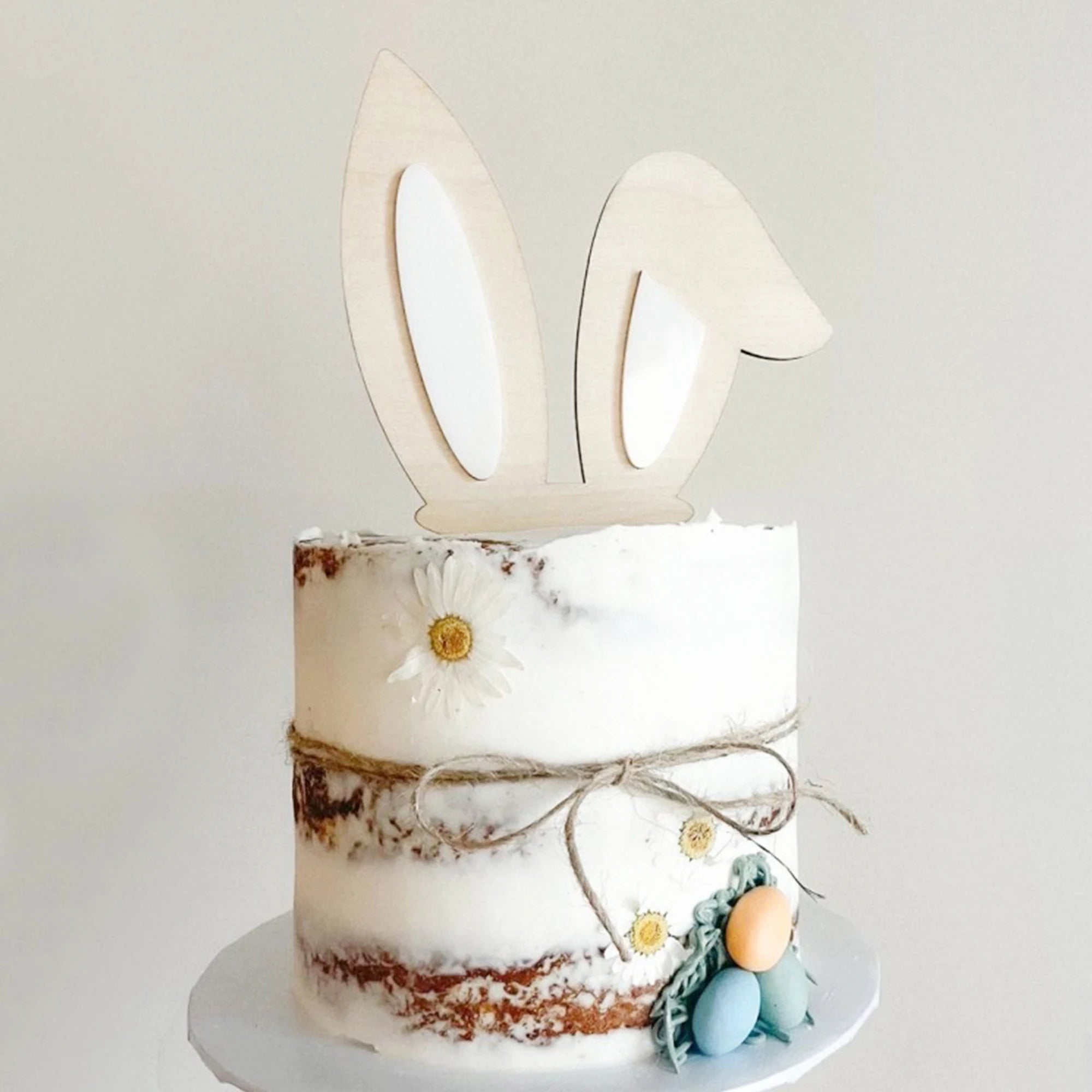 Lot de Cake Topper Oreilles de Lapin de Pâques Chic
