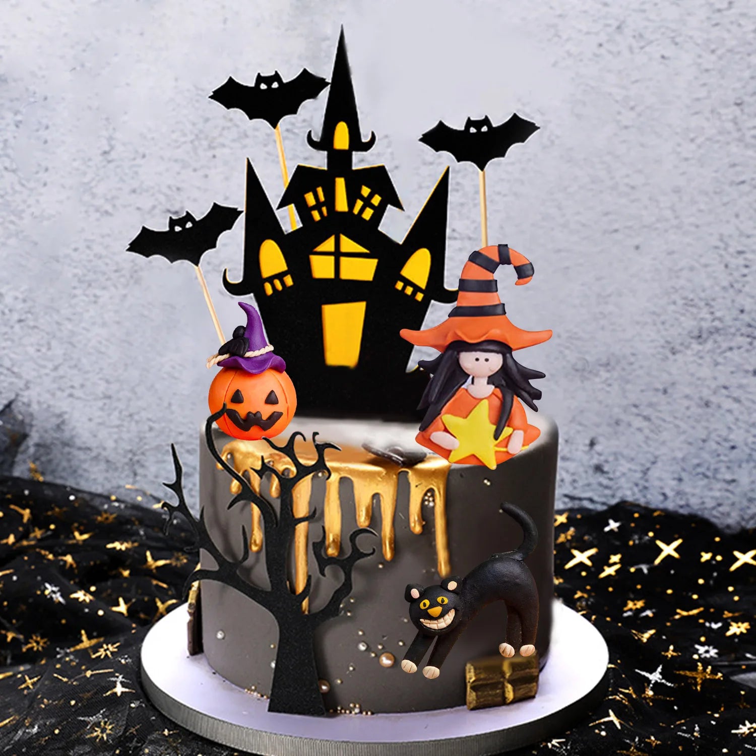 Lot de Cake Toppers Halloween