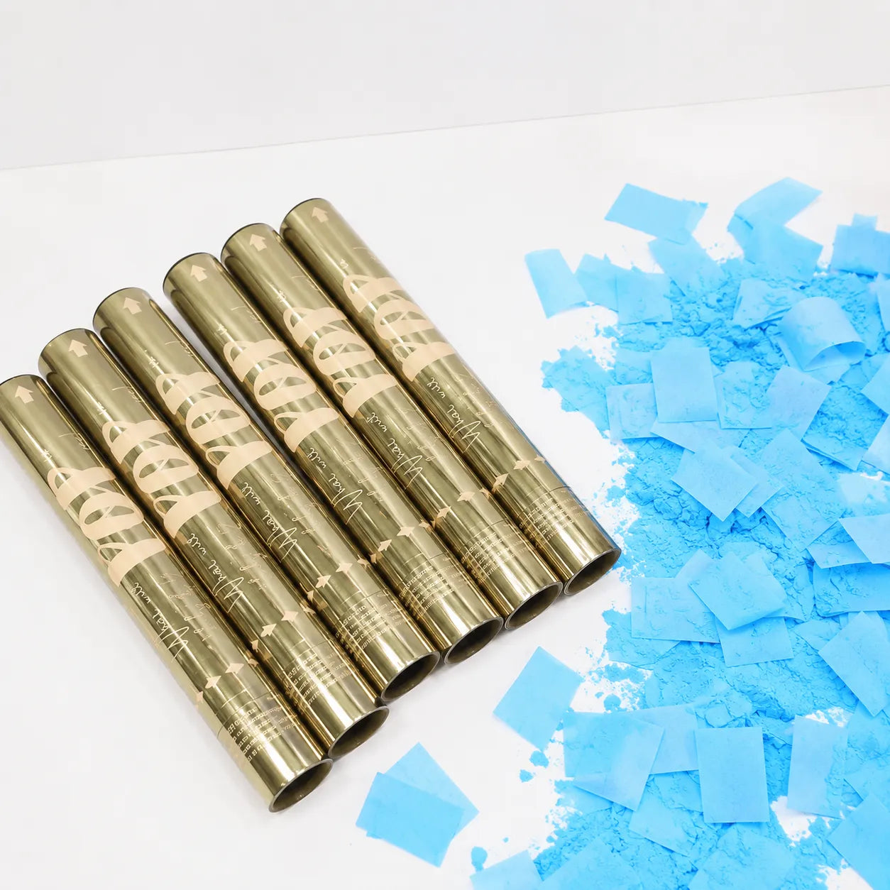 Lot de Canons à Confettis Bleus