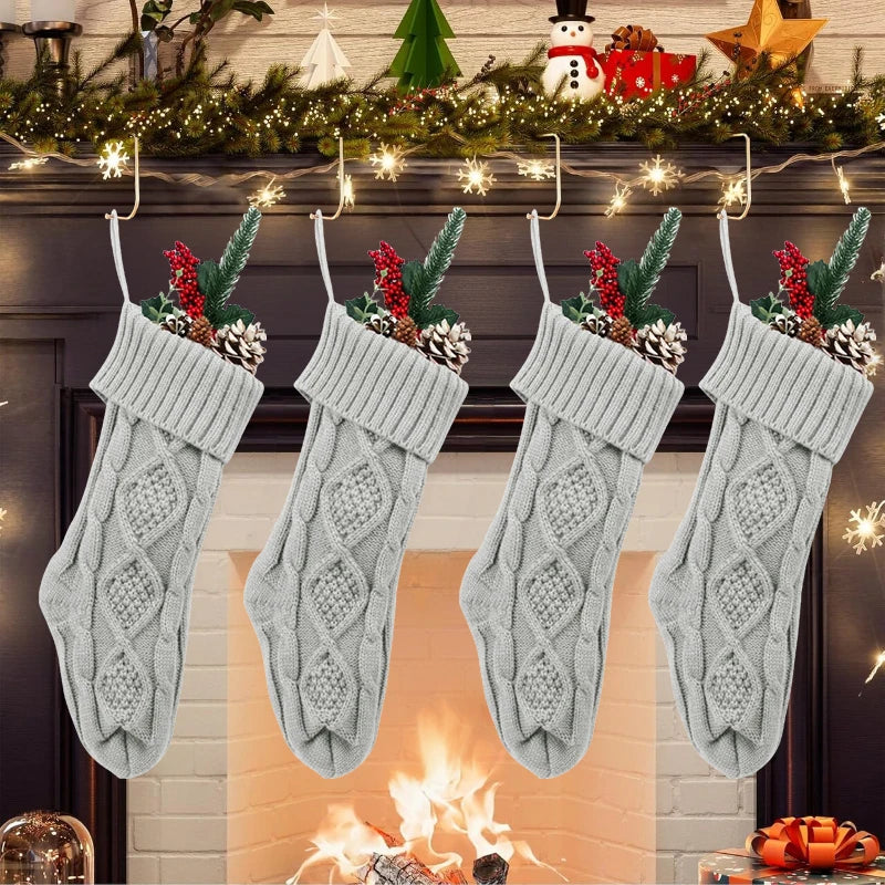 Lot de Chaussettes Noël Grises