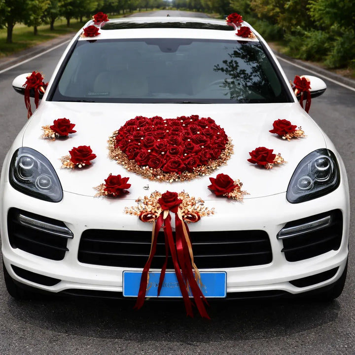 Lot de Déco Florale Voiture Mariage