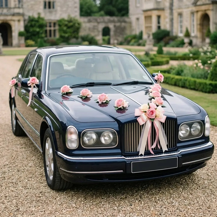 Lot de Fleurs Roses Voiture Décoratives Luxuriant