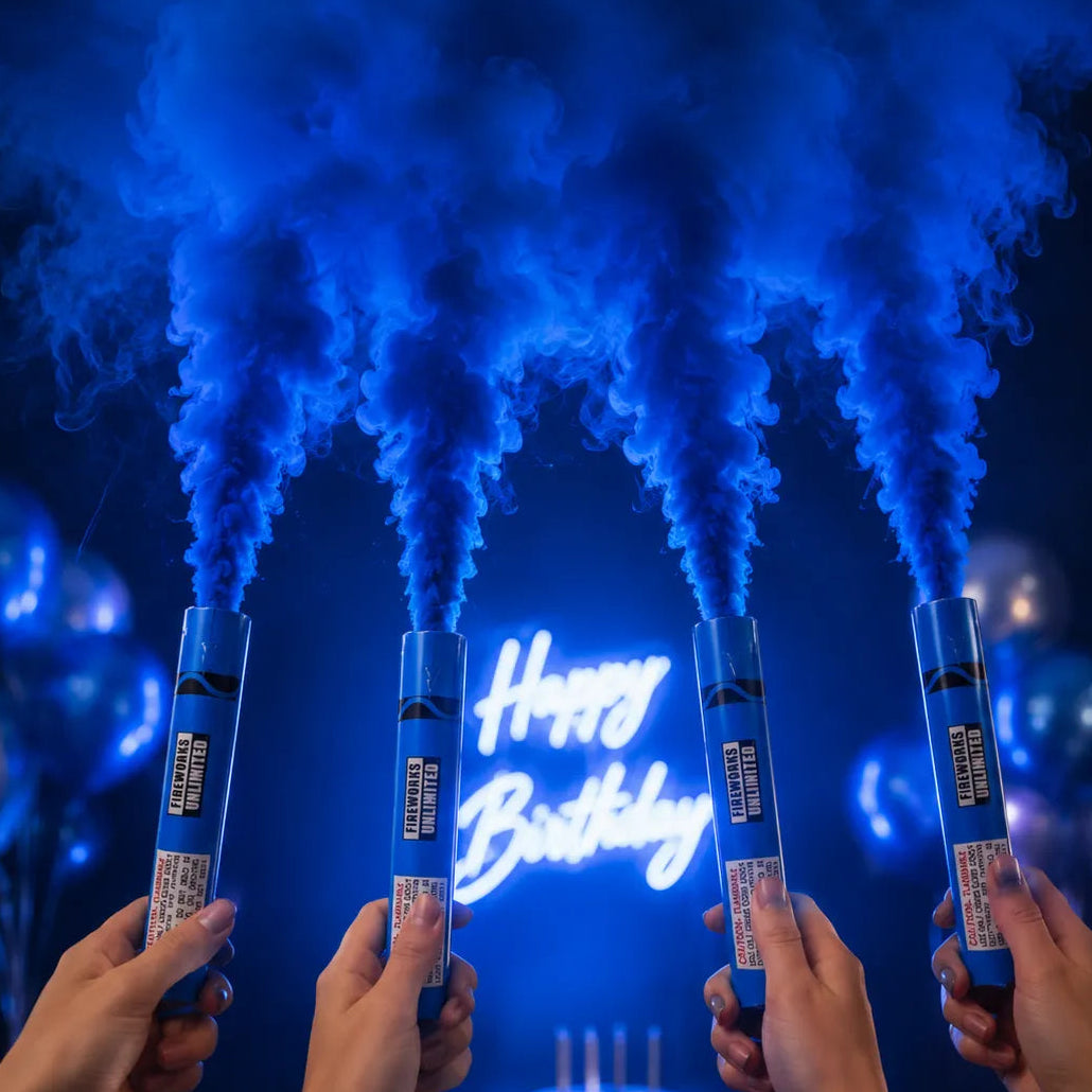 Lot de Fumigènes Torches Bleus