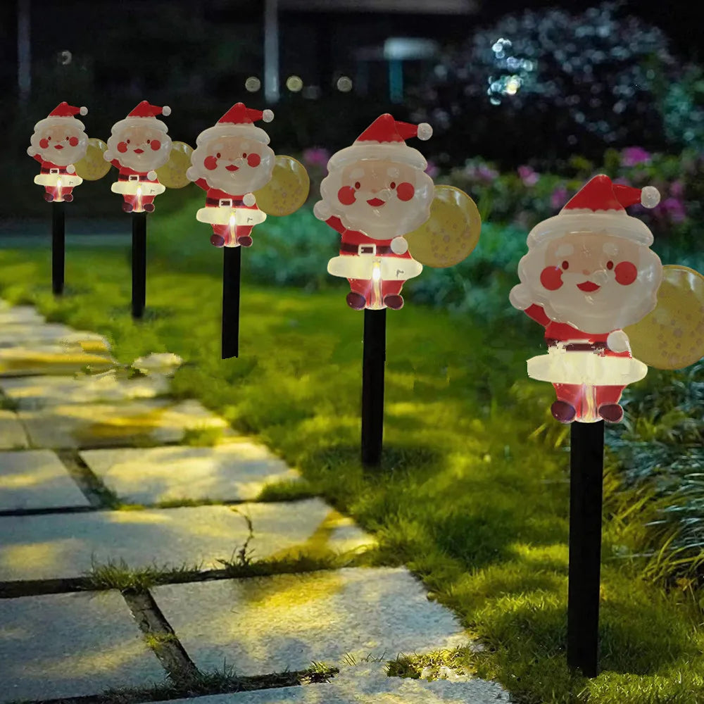 Lot de Lampes Jardin Père Noël