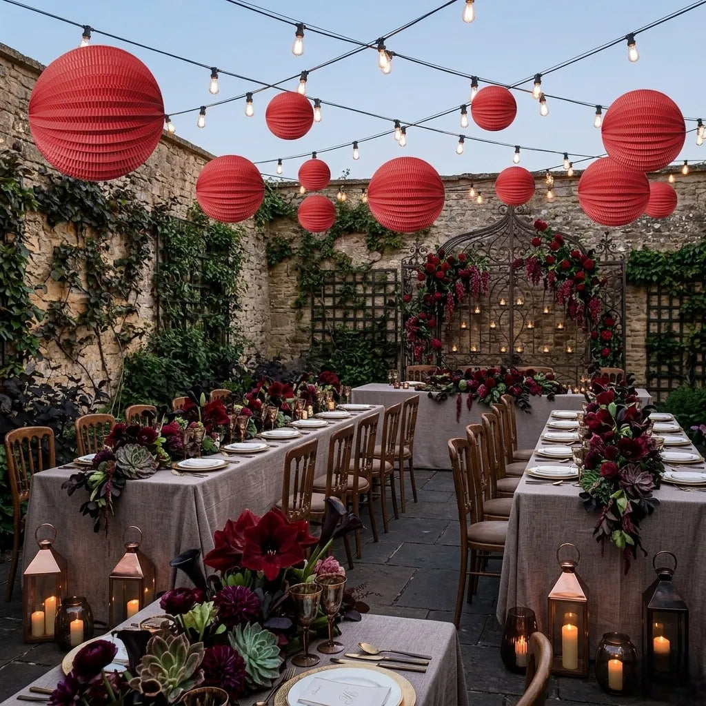 Lot de Lampions Mariage Design Glamour