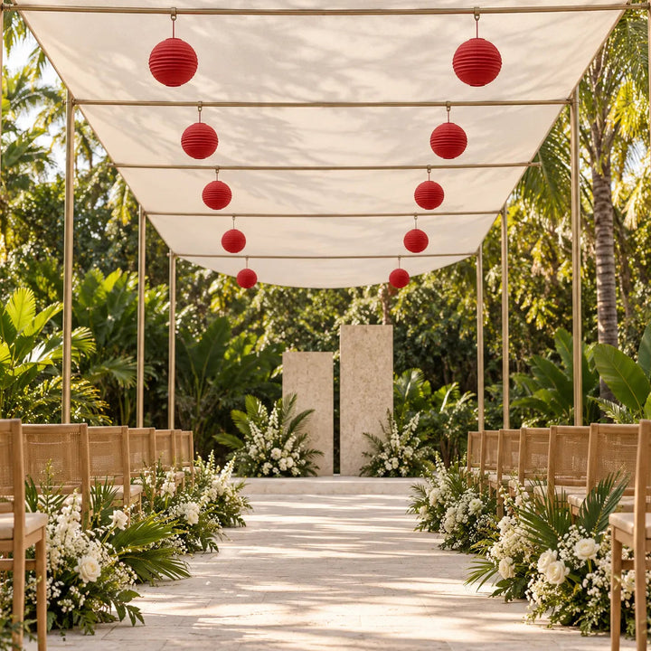 Lot de Lampions Mariage Design Minimaliste