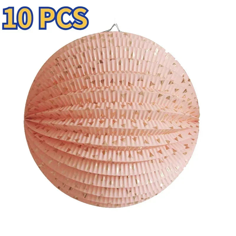 Lot de Lampions Mariage Roses Tendre romantique