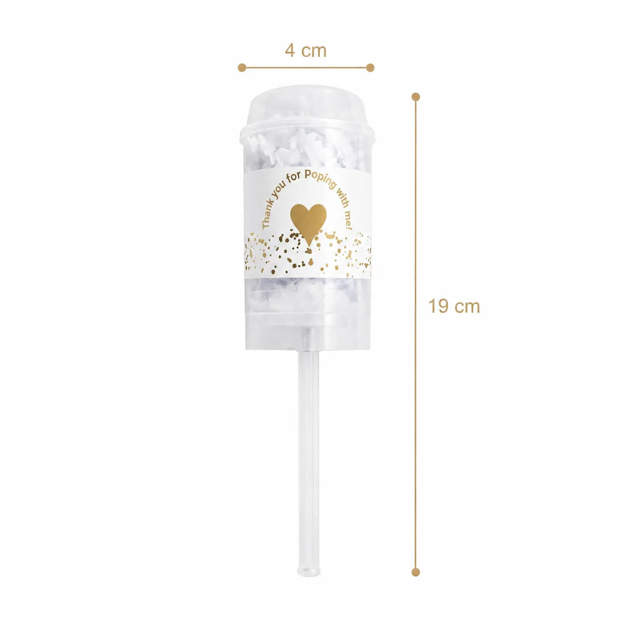 Lot de Lanceurs à Confettis Papillons Blancs Unique