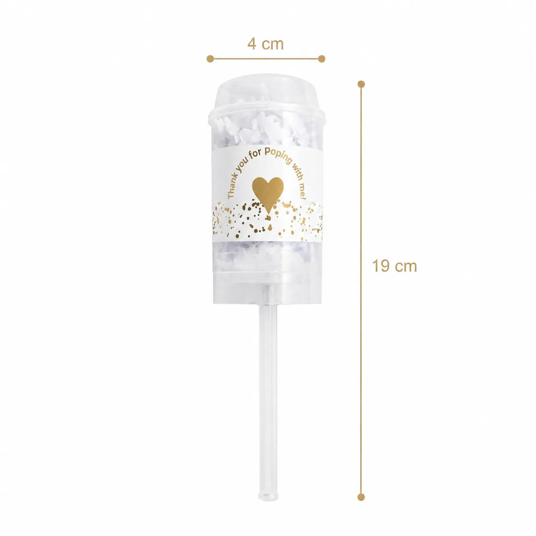 Lot de Lanceurs à Confettis Papillons Blancs Unique