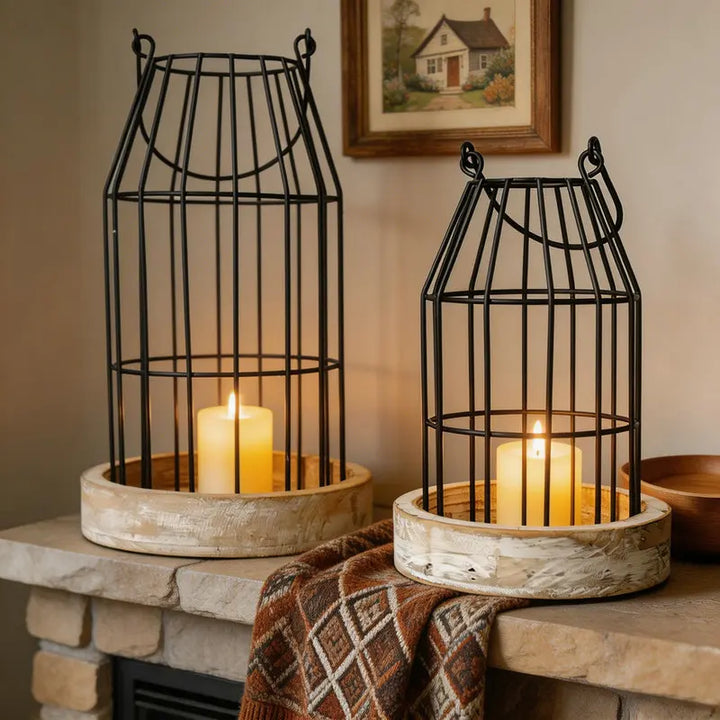 Lot de Lanternes à Bougie Rétro Design