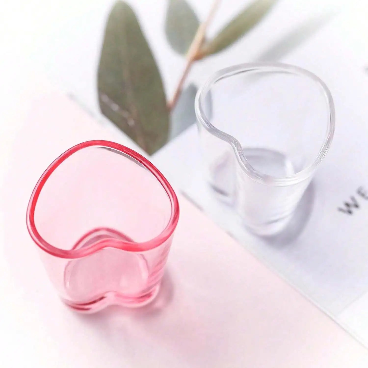 Lot de Mini-Verres Cœurs en Acrylique Transparent tendance