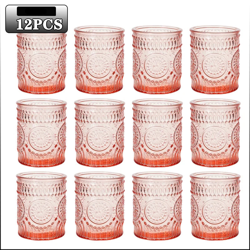 Lot de Photophores Rose Mariage Chic