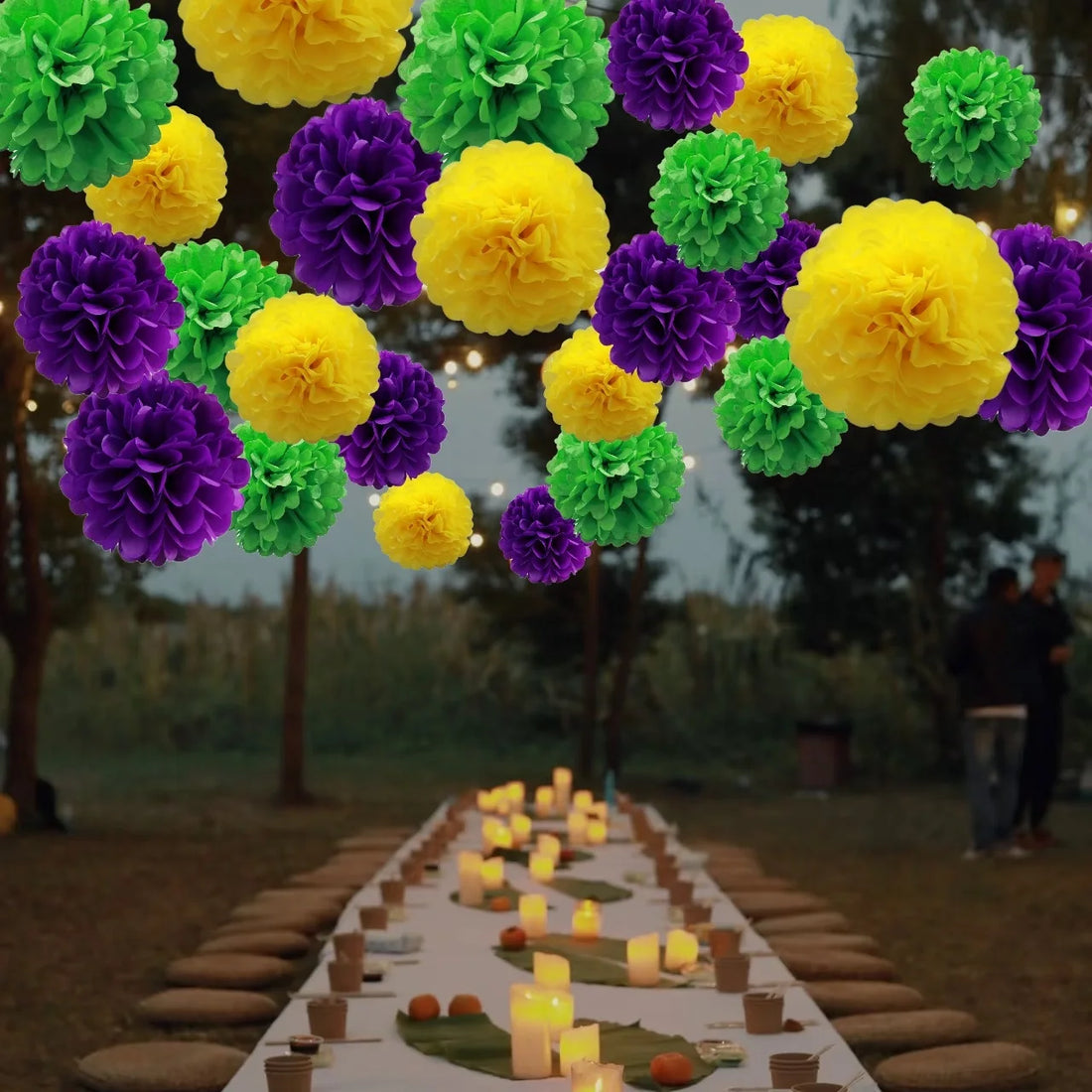 Lot de Pompons en Papier Festifs Apperçus