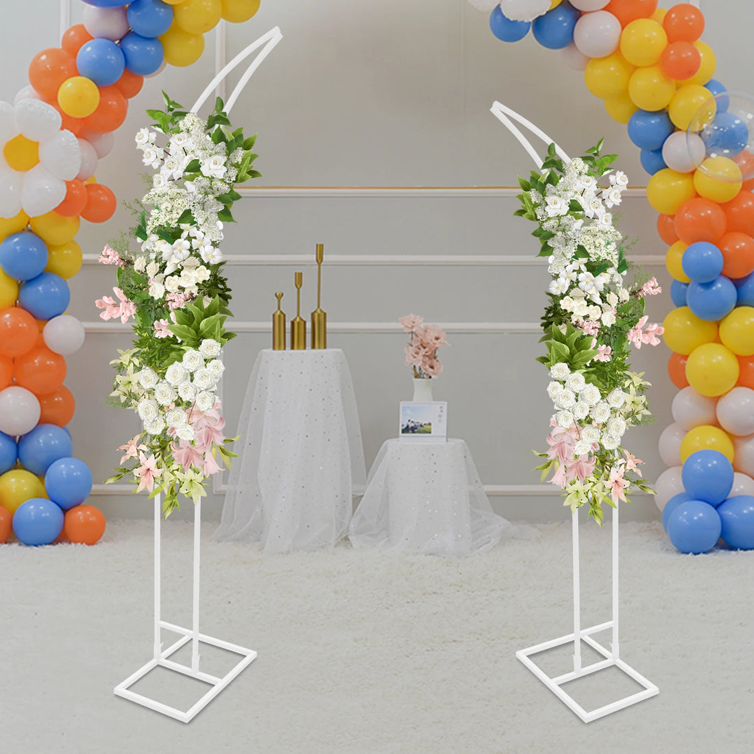 Lot de Supports Demi-arc Mariage Chic