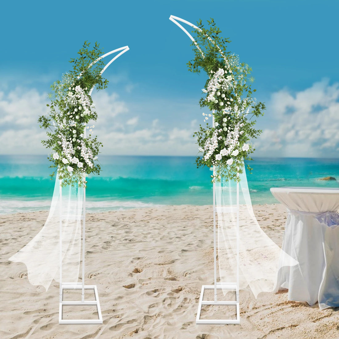 Lot de Supports Demi-arc Mariage Moderne