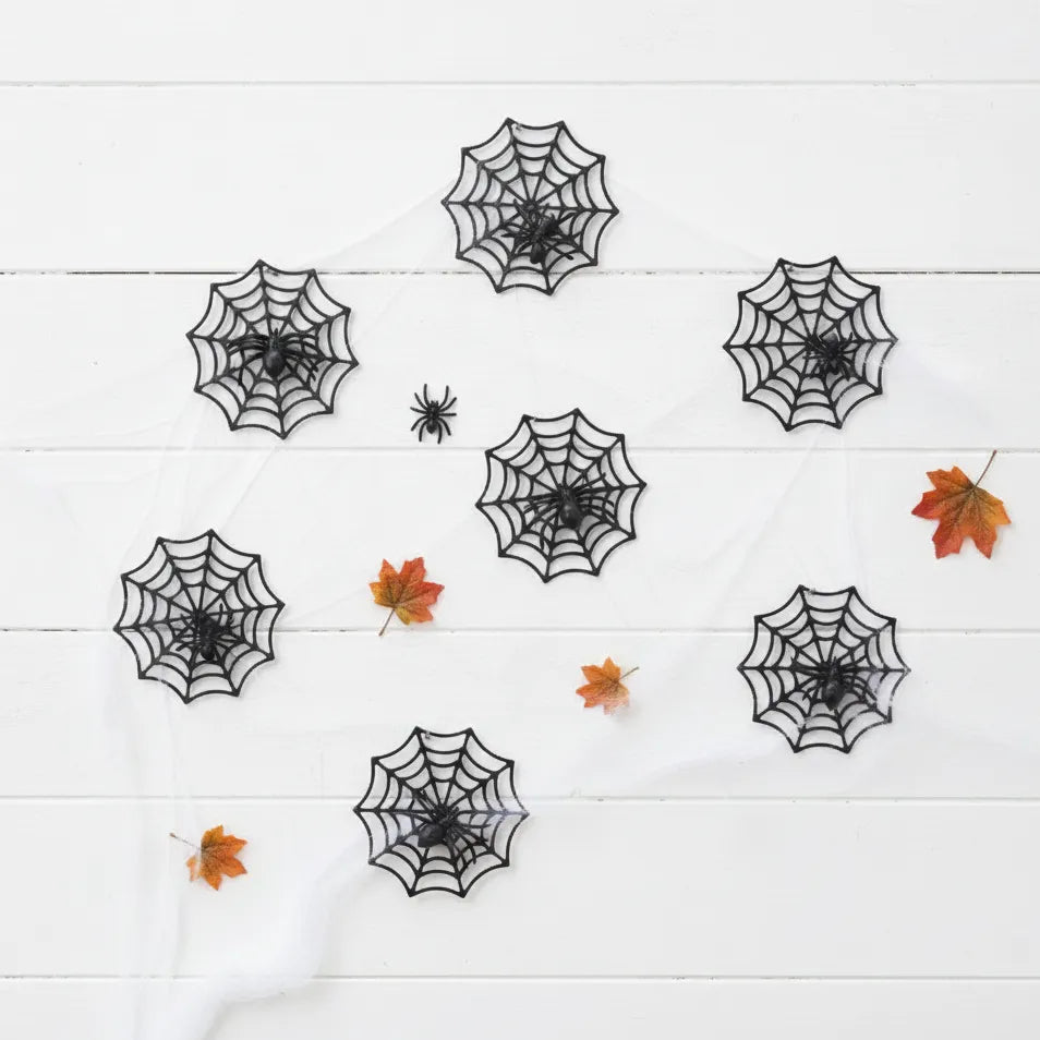 Lot de Toiles d'Araignée Halloween Noires