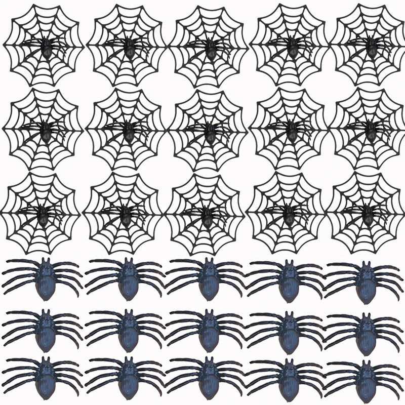 Lot de Toiles d'Araignée Halloween Noires Original