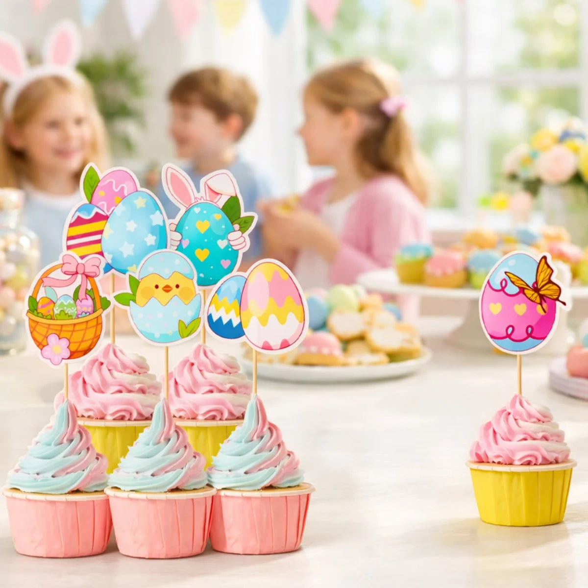 Lot de Toppers Colorés Pâques Chic