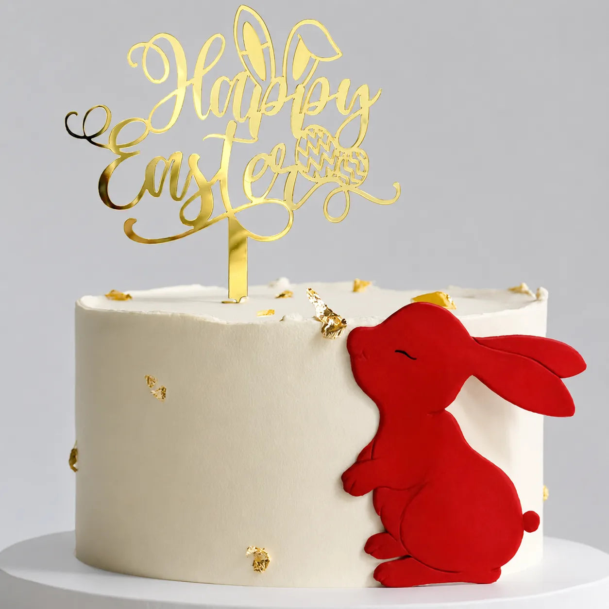 Lot de Toppers Dorés Pâques chic
