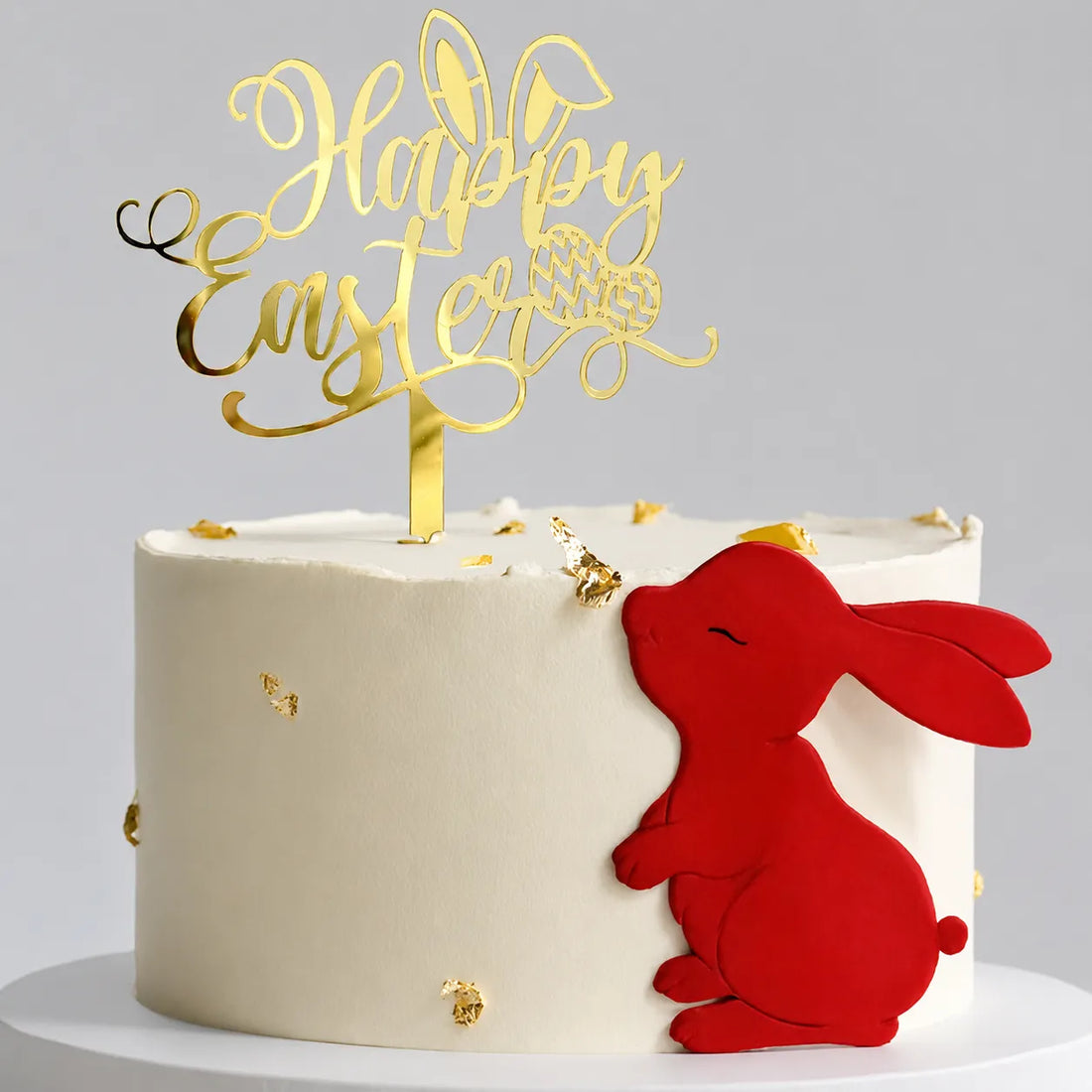 Lot de Toppers Dorés Pâques chic