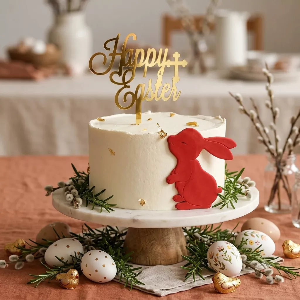 Lot de Toppers Happy Easter Croix Festif