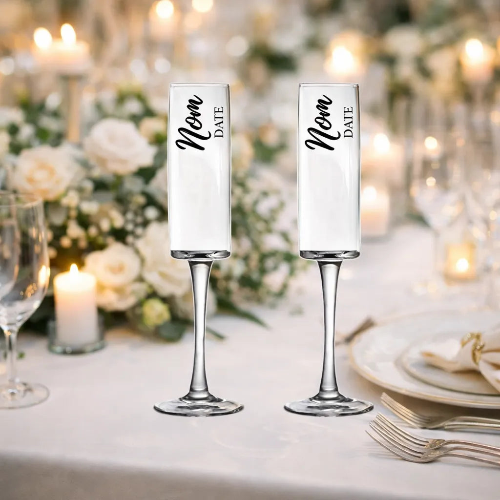 Lot de Verres Mariage Personnalisés
