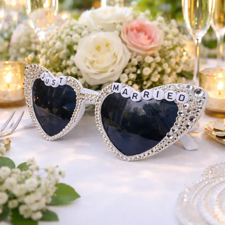Lunettes Cœur à Strass pour Photo