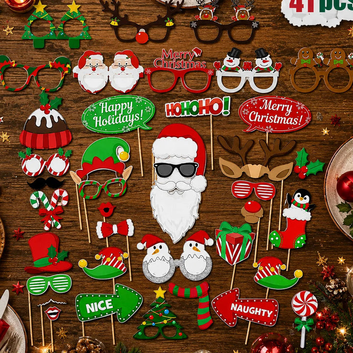 Lunettes et Accessoires Selfie Noël