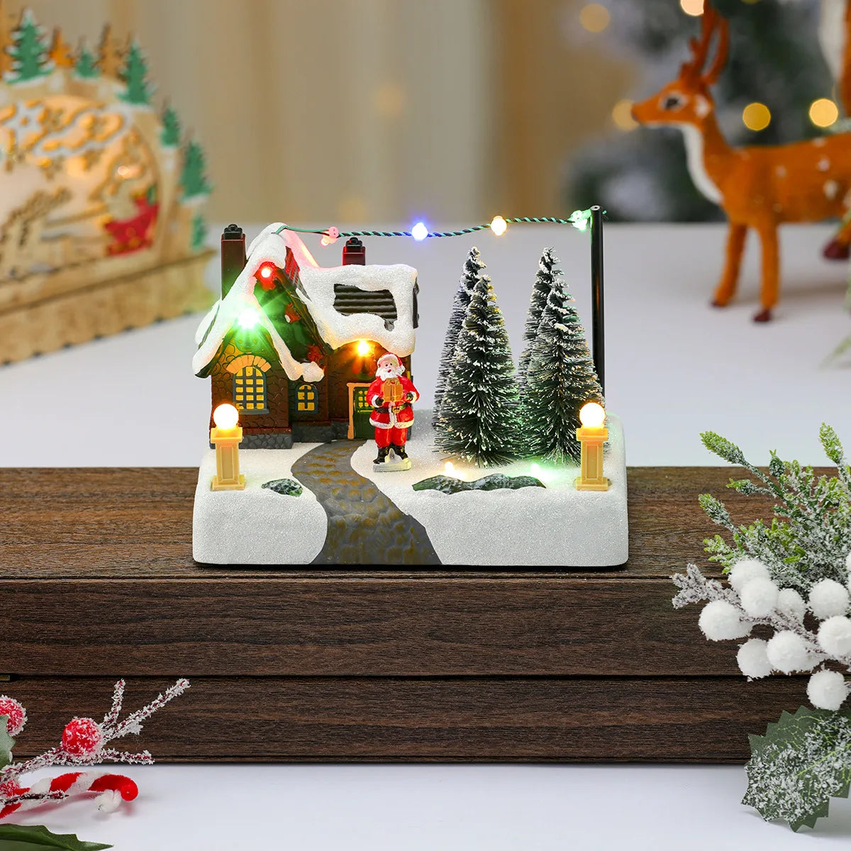 Maison Déco Musicale Village de Noël