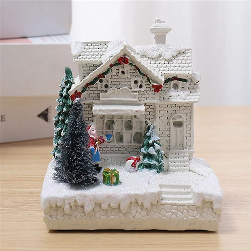 Maison Village de Noël Hiver en Résine 