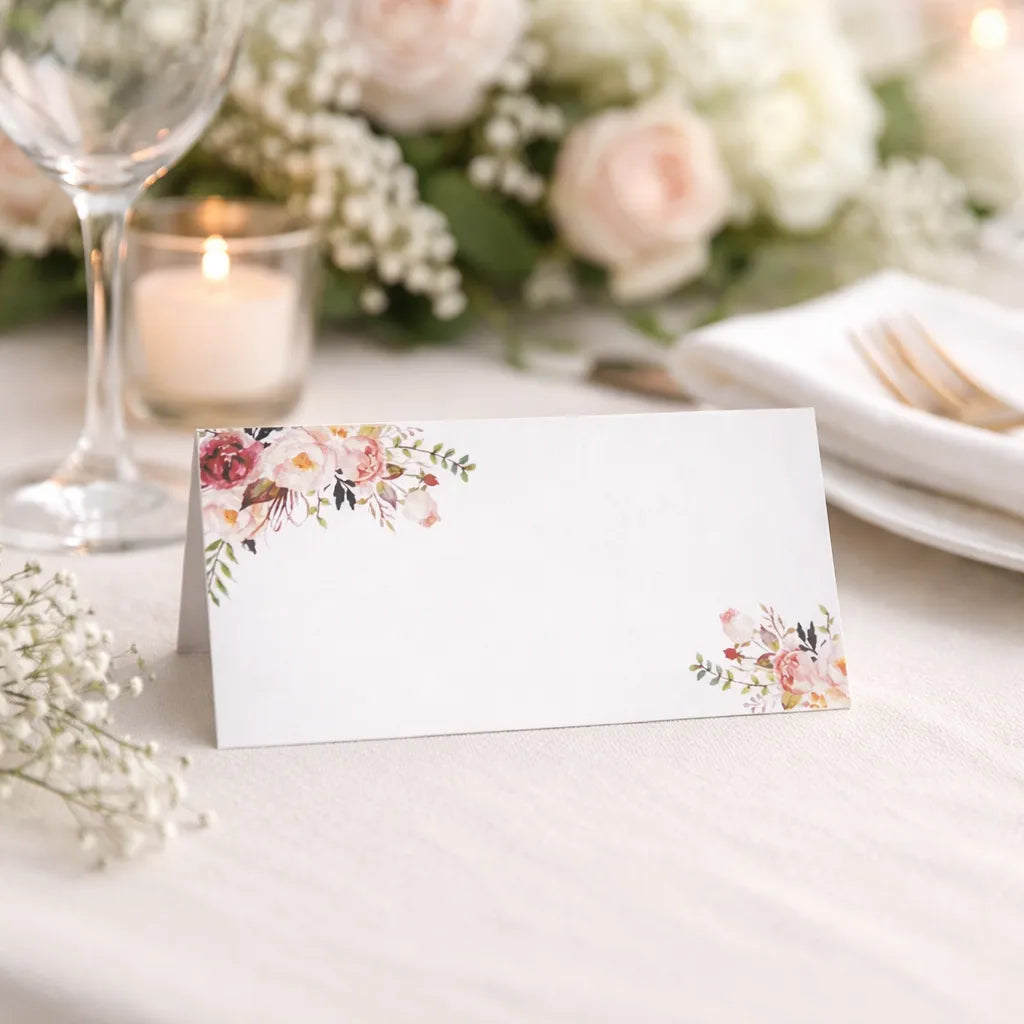 Marque Place Mariage Elégant à Fleurs