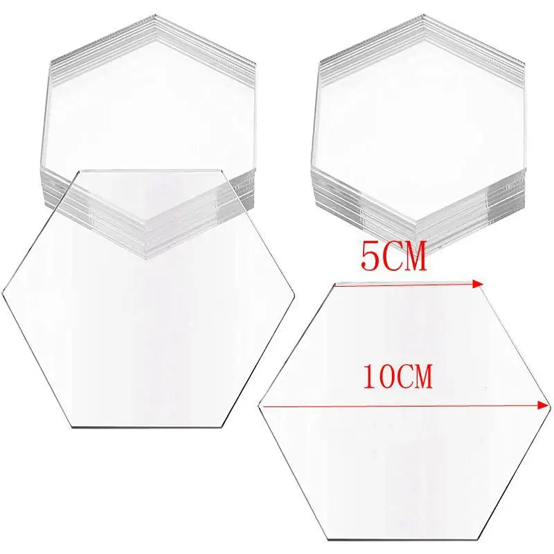 Marque Place Mariage Hexagonal en Acrylique Durable