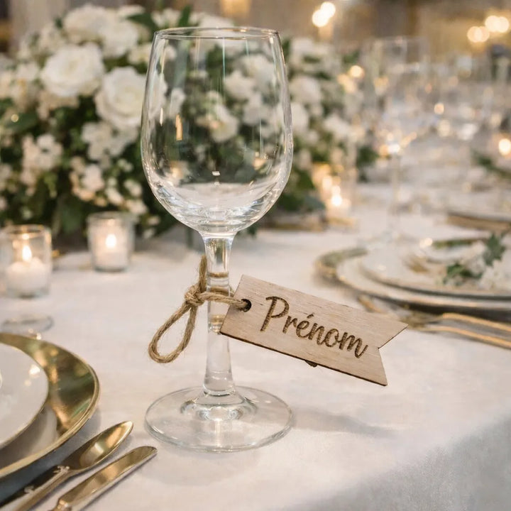 Marque Place Personnalisé en Bois