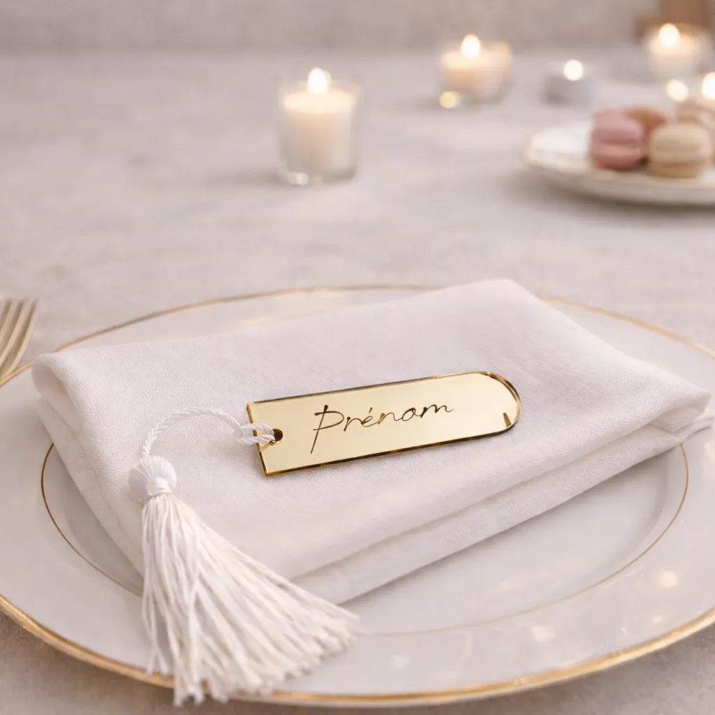 Marque Place Personnalisable à Pompon