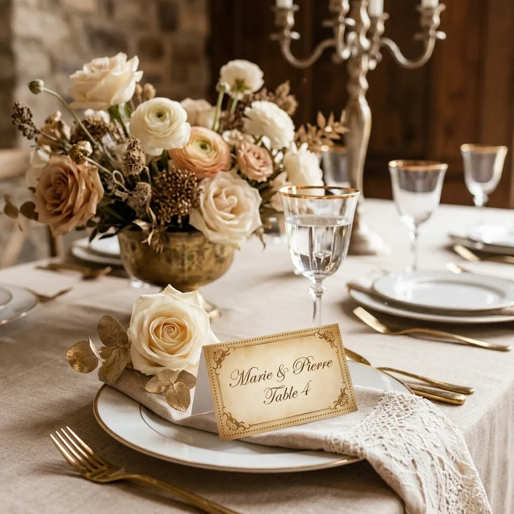 Marque Place Vintage Mariage Unique