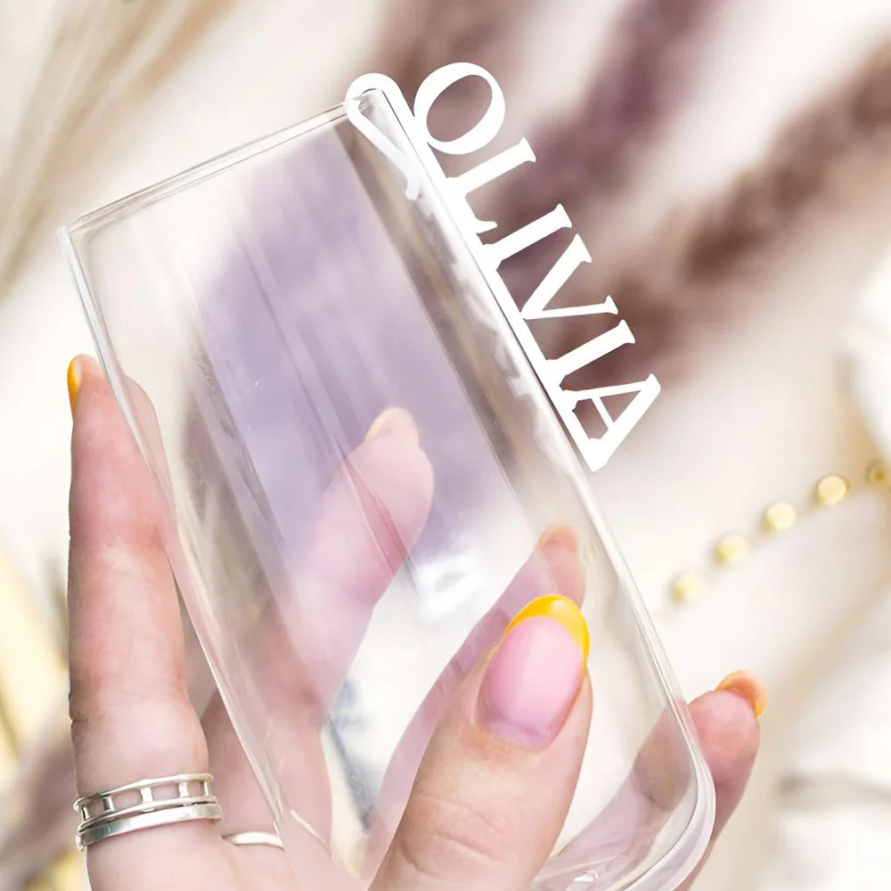 Marque Place pour Verre en Acrylique Personnalisé Blanc