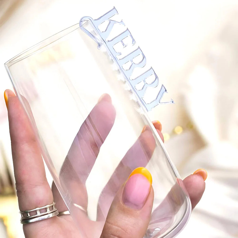 Marque Place pour Verre en Acrylique Personnalisé Bleu