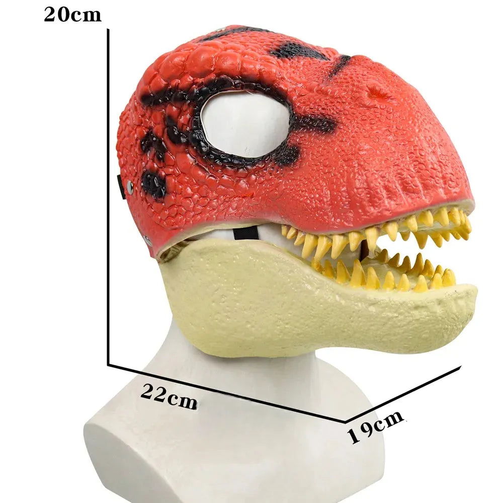 Masque Dinosaure Adulte Rouge Stylé