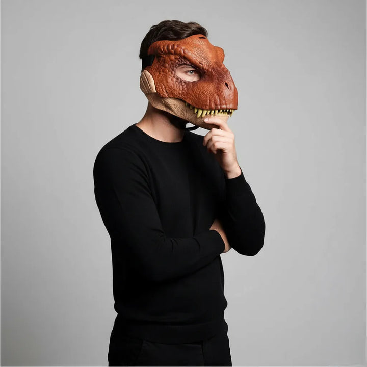 Masque Dinosaure Marron