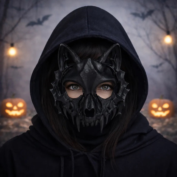Masque Loup Effrayant Noir